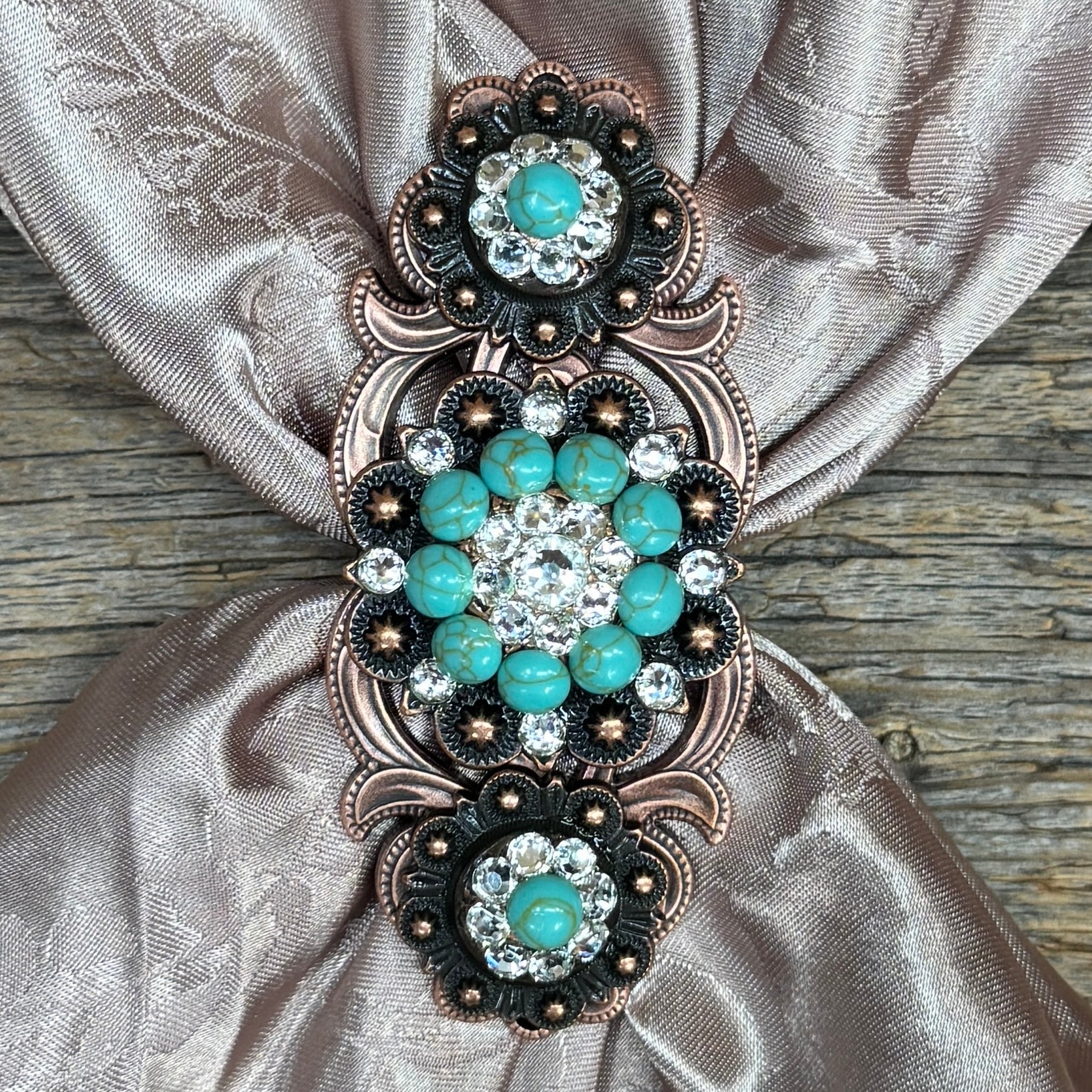 Triple Crystal Concho Slide 
