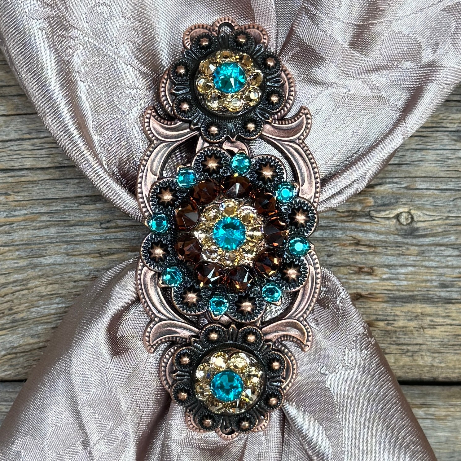 Triple Crystal Concho Slide 