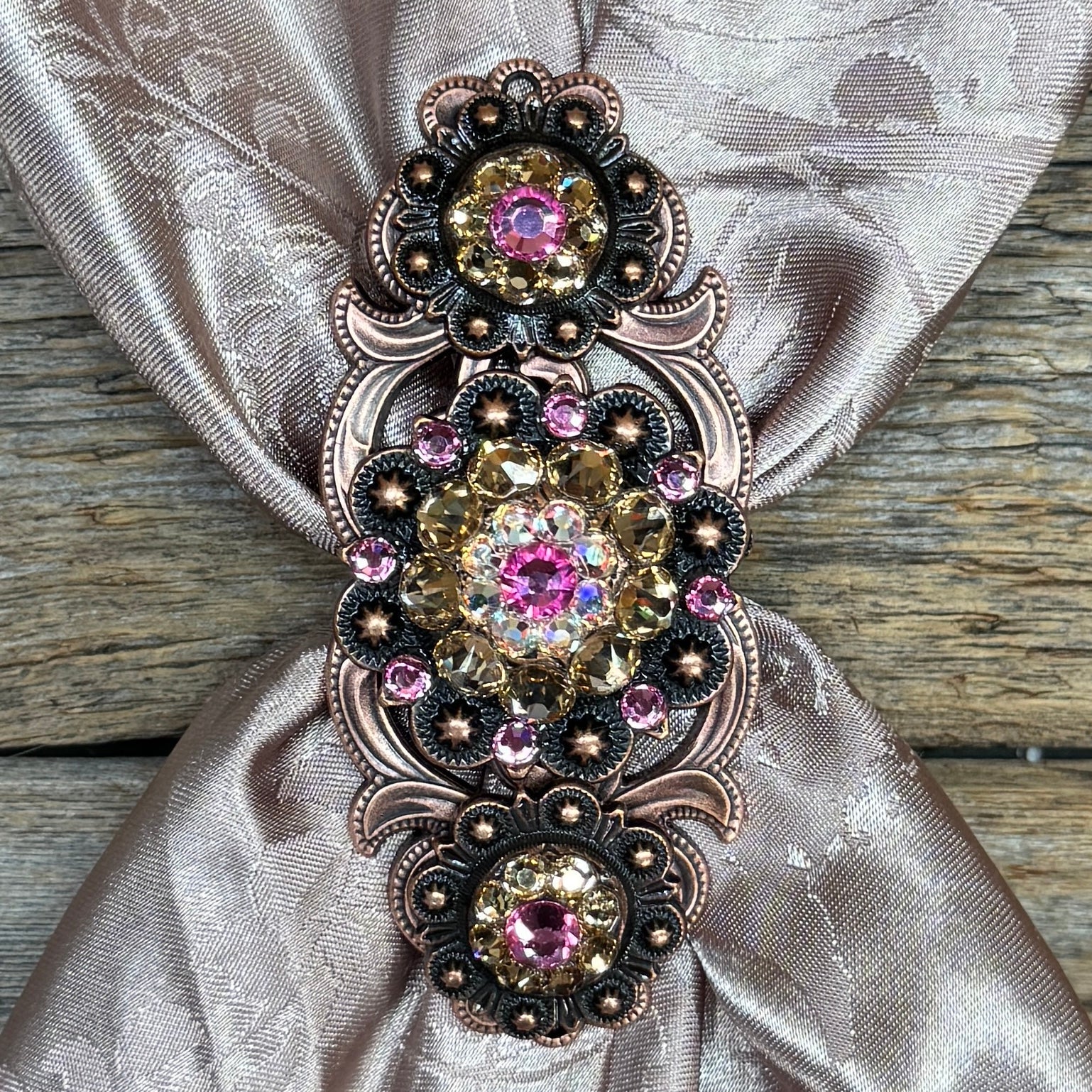 Triple Crystal Concho Slide 