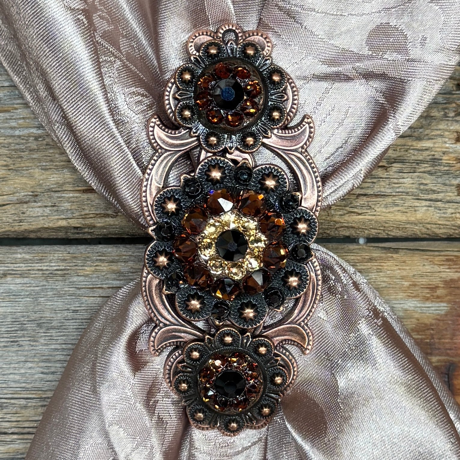Triple Crystal Concho Slide 