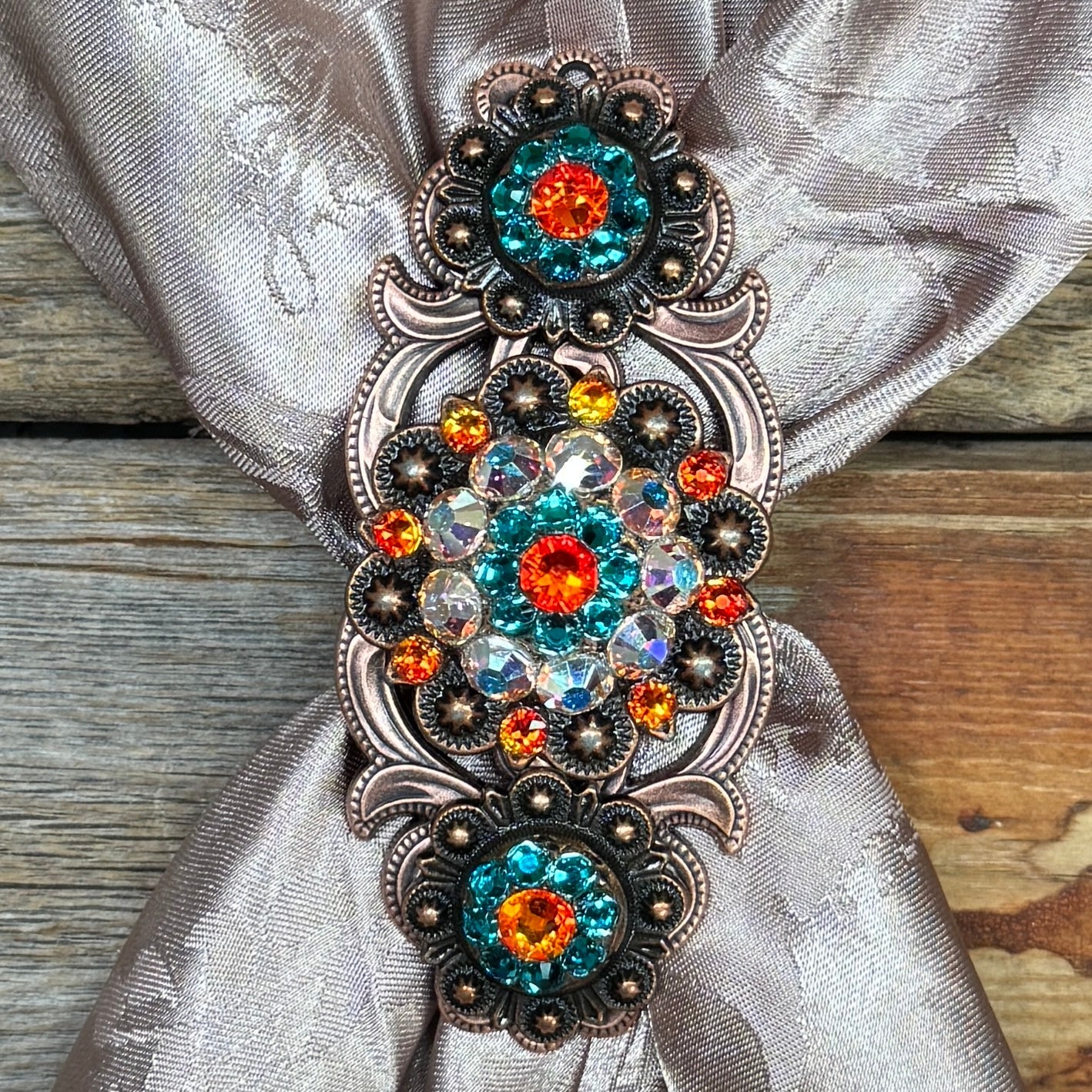 Triple Crystal Concho Slide 