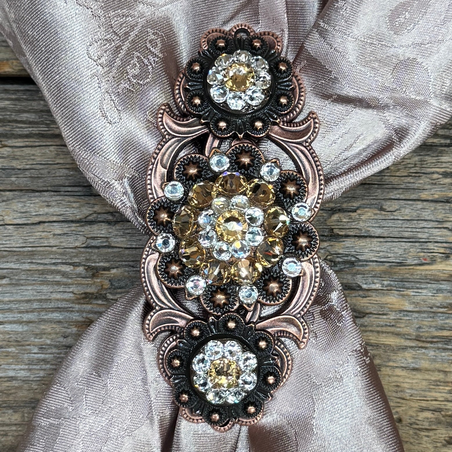 Triple Crystal Concho Slide 