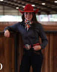 CHARCOAL PERFORMANCE RODEO SHIRT (ADULT)