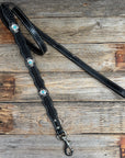 Genuine Leather Dog Collar or Leash With Antique Silver Southwest Conchos 12" to 22" W201S | DC79