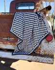 SMALL Black Checkered Out Wild Rag/ Scarf
