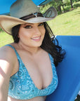Yeehaw Turquoise Bandana Bikini