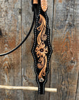 Two Tone Floral Browband Headstall / Bridle 
