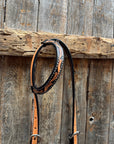 Two Tone Floral One Ear Headstall / Bridle 