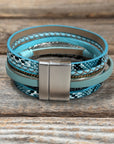 Blue Boho Multi Strand Wrap Bracelet