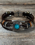 Western Flower Fashion Turquoise Bracelet