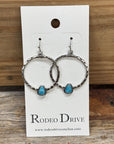 Triangle Fashion Turquoise Hoop Dangle Earrings
