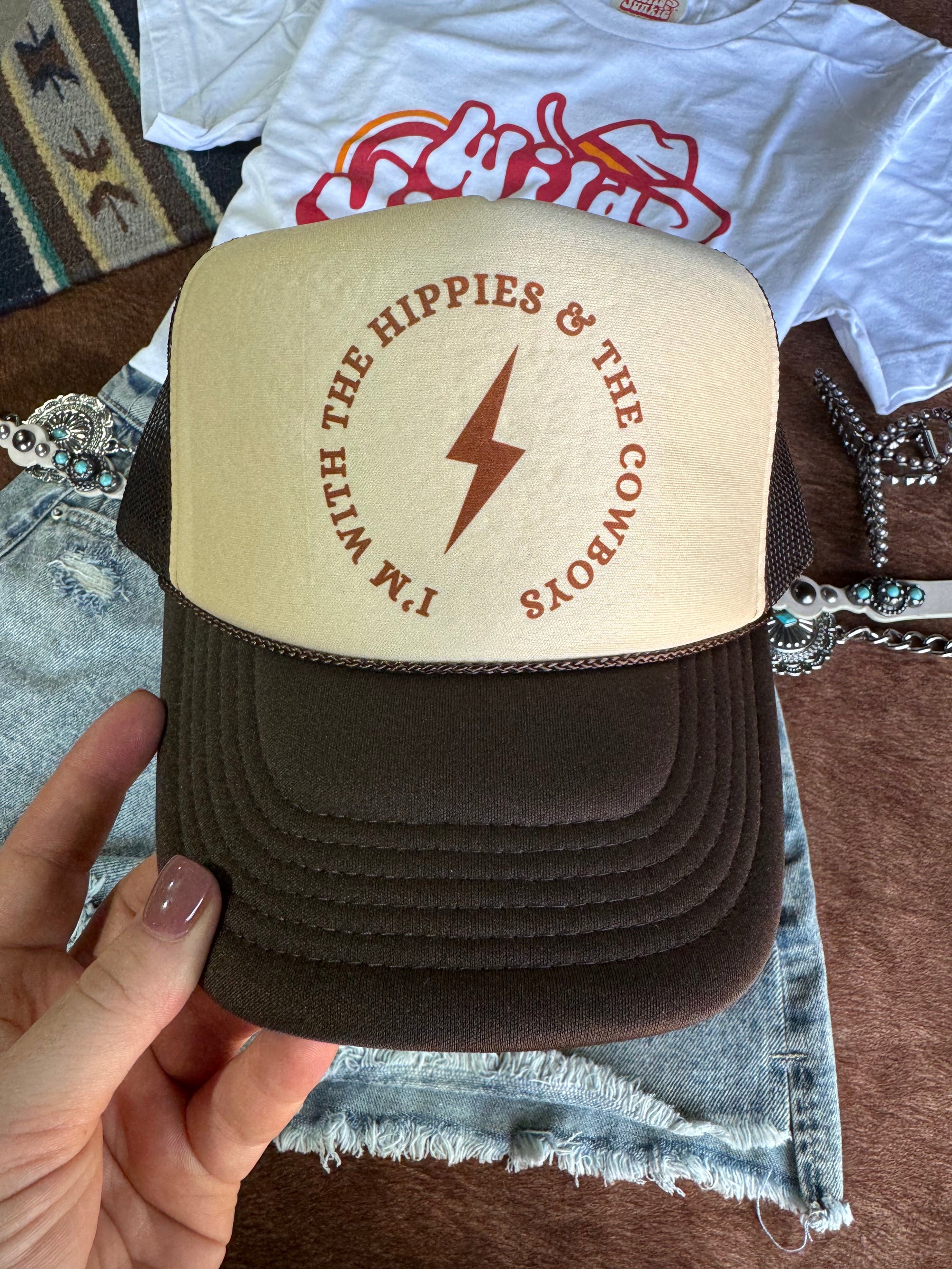 Hippies &amp; Cowboys Trucker Hat