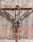 Rawhide Topaz/Champagne One Ear and Breastcollar Tack Set 