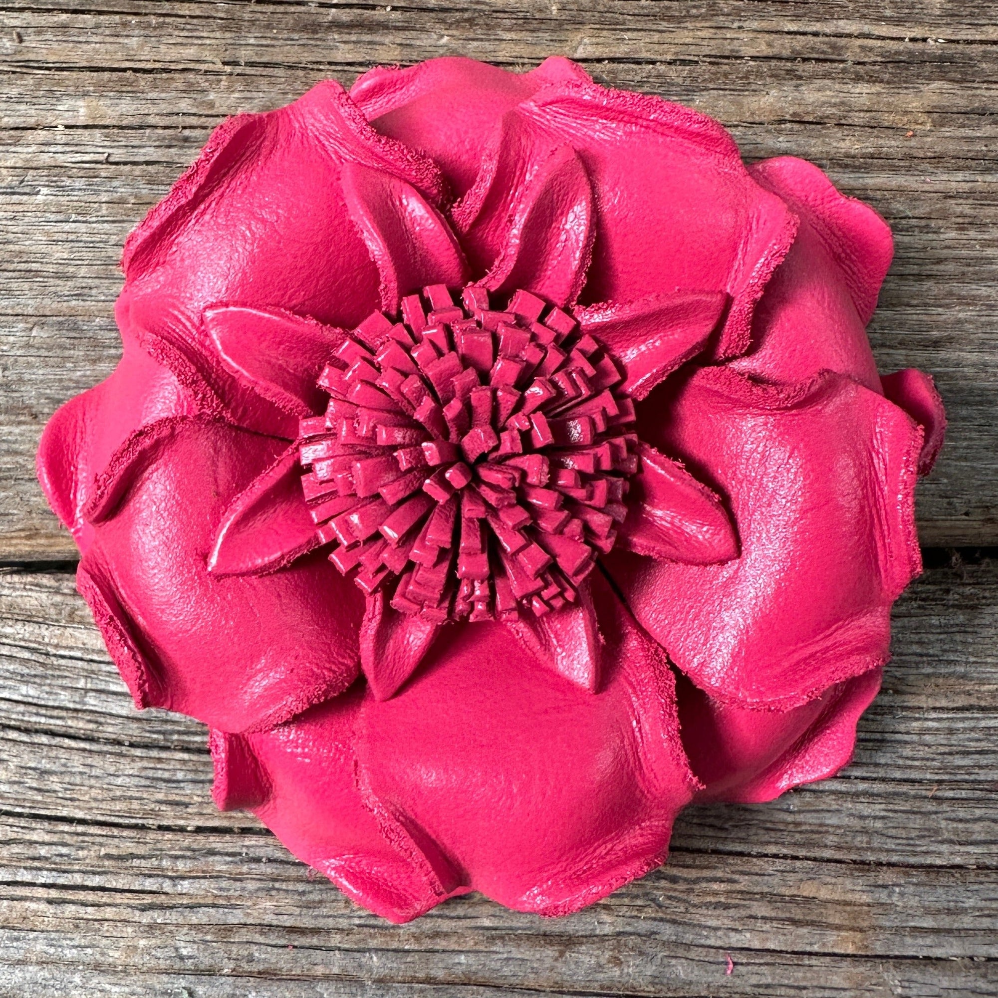 Hand Painted Leather Flowers - Gardenias