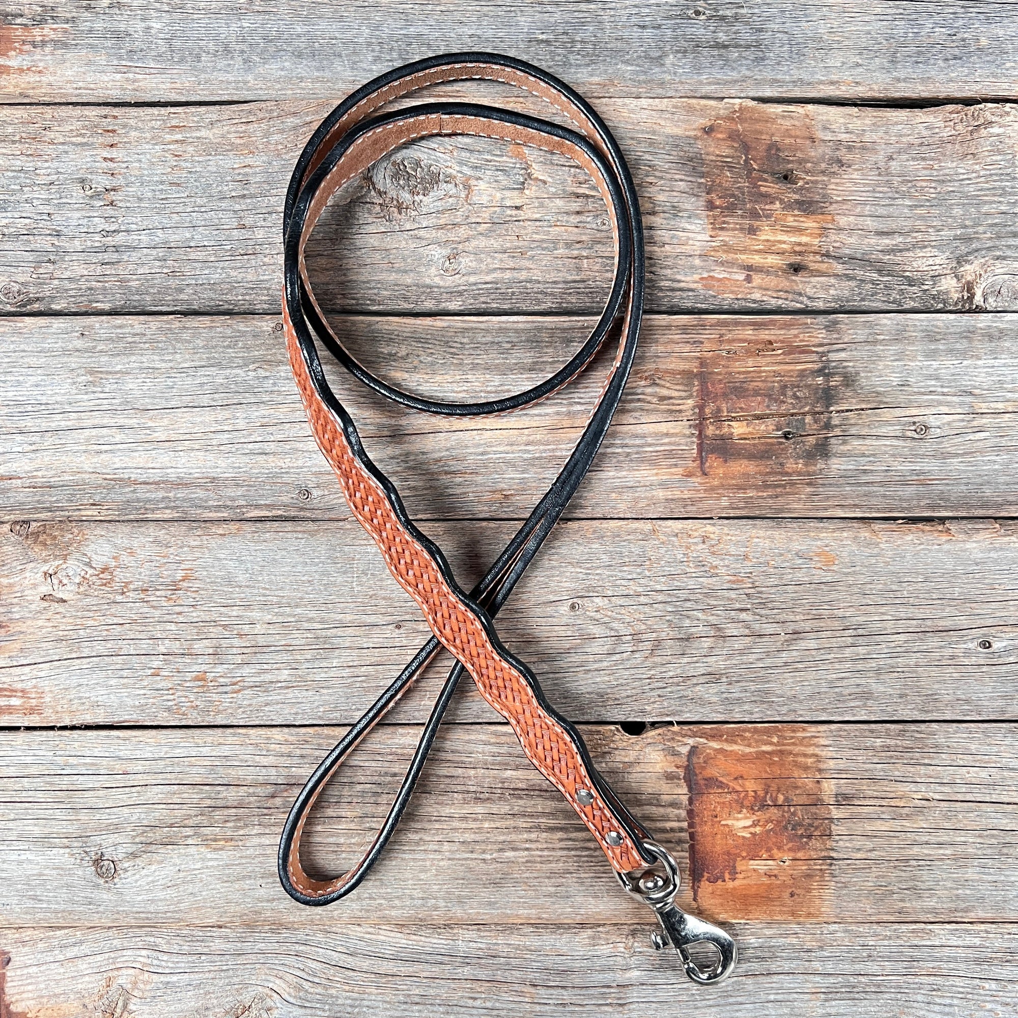 Light Oil Leather leash 4' x 1" wide