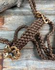 Brown and Gold Mule Tape Halter -  