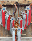Light Oil Roper Rhinestone and Patriotic Browband/One Ear Tack Set 
