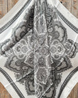 35X35" Black/White Polka Dot & Paisley Wild Rag / Scarf WR444X