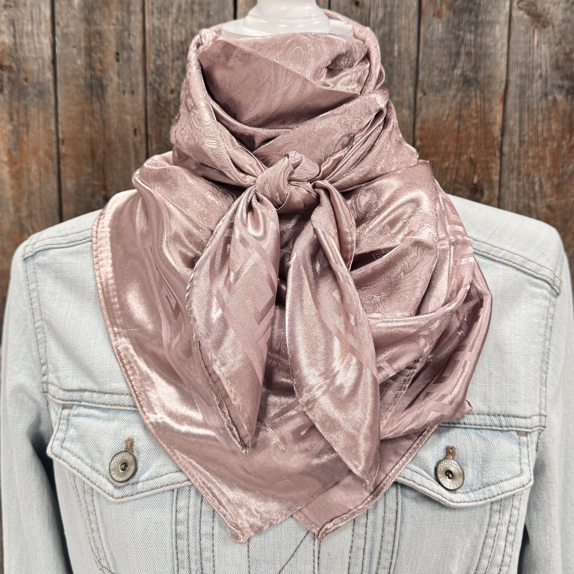35X35" Blush Jacquard Wild Rag / Scarf WR4006X