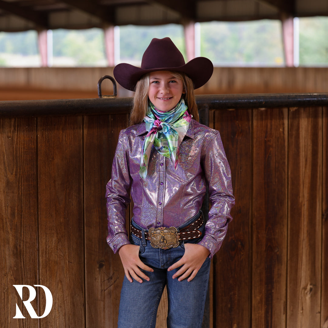 *YOUTH* LAVENDER SPARKLE PERFORMANCE SHIRT