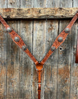 Light Oil Floral Western Flower Browband / Breastcollar Tack Set  