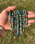 Turquoise & Spiny Oyster Pearl Necklace 16 inch