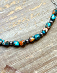 Turquoise & Spiny Oyster Pearl Necklace 16 inch
