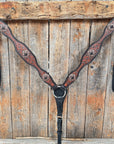 Teal Diamond and Black Fleur De Lis Browband / One Ear - Breastcollar Tack Set 