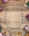 White Howlite Glass Seed Bead Choker