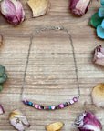 Pink Dyed Turquoise Necklace 16 inch
