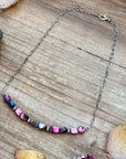 Pink Dyed Turquoise Necklace 16 inch