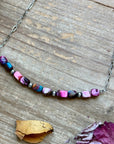 Pink Dyed Turquoise Necklace 16 inch
