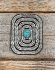 Black Rectangle Rhinestone Rosette - Assorted Conchos
