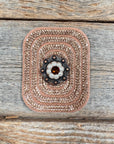 Copper Rectangle Rhinestone Rosette - Assorted Conchos