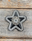 Black Small Star Rhinestone Rosette - Assorted Conchos