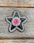 Black Small Star Rhinestone Rosette - Assorted Conchos