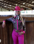 PINK LEOPARD PERFORMANCE RODEO SHIRT