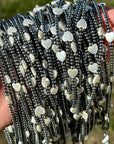 Sterling Silver Pearl Choker with Heart Freshwater Pearls – 15.5”