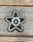 Black Small Star Rhinestone Rosette - Assorted Conchos
