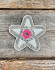 White Small Star Rhinestone Rosette - Assorted Conchos