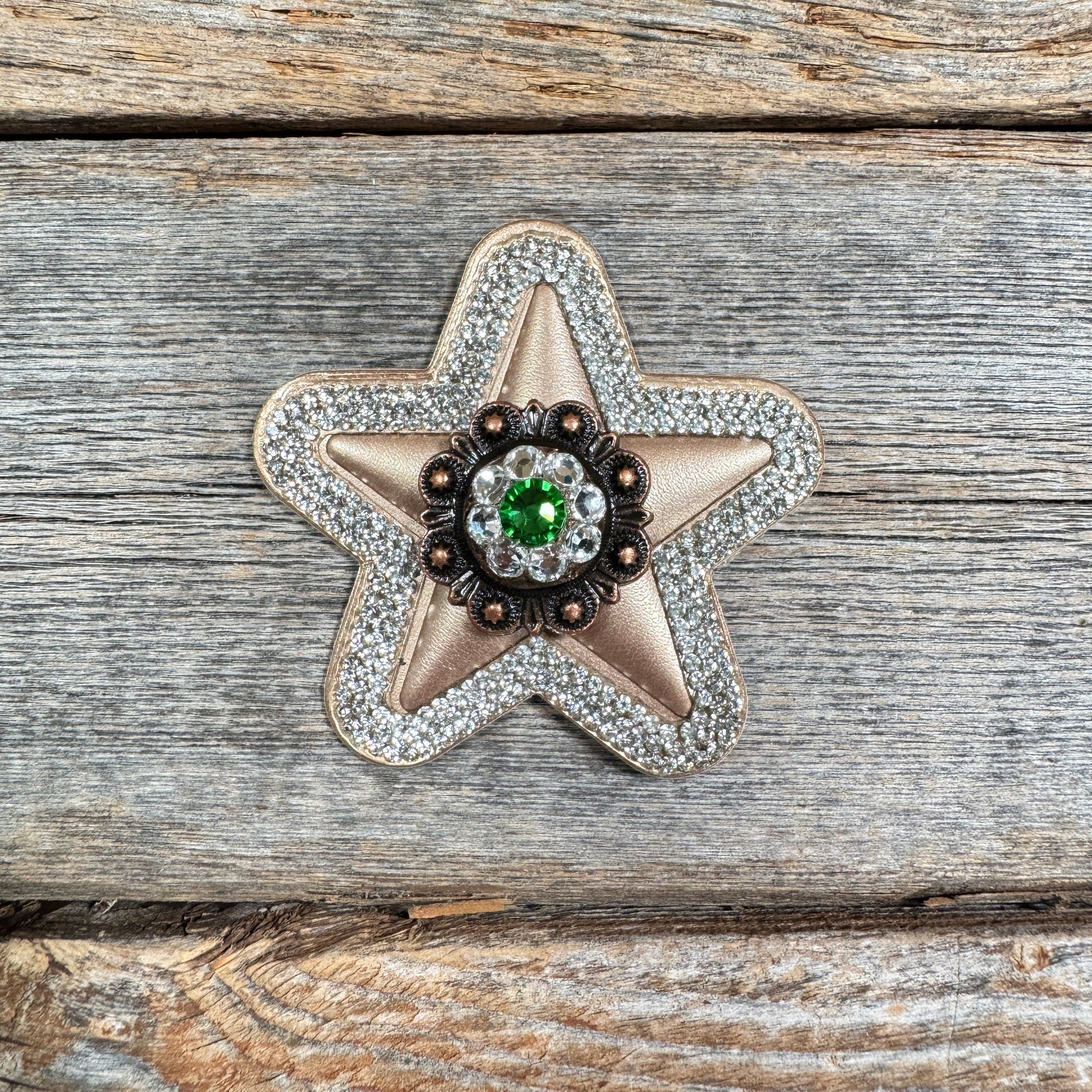 Bronze Small Star Rhinestone Rosette - Assorted Conchos