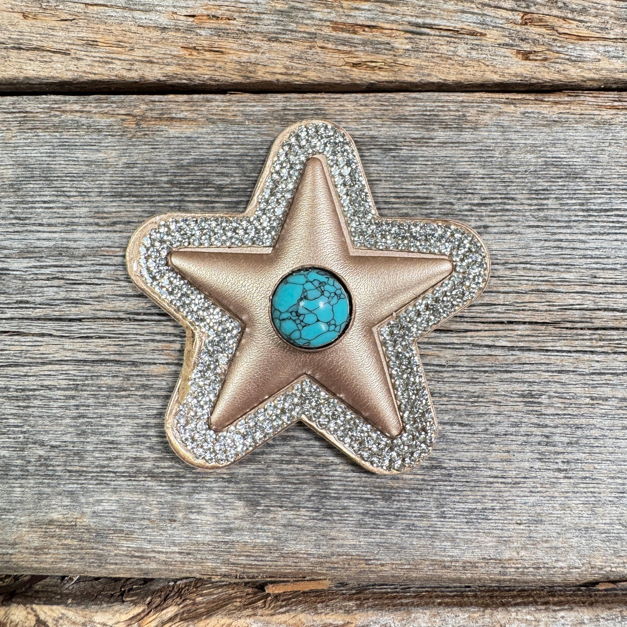 Bronze Small Star Rhinestone Rosette - Assorted Conchos