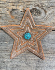 Copper Big Star Rhinestone Rosette - Assorted Conchos