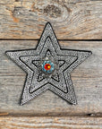 Black Big Star Rhinestone Rosette - Assorted Conchos
