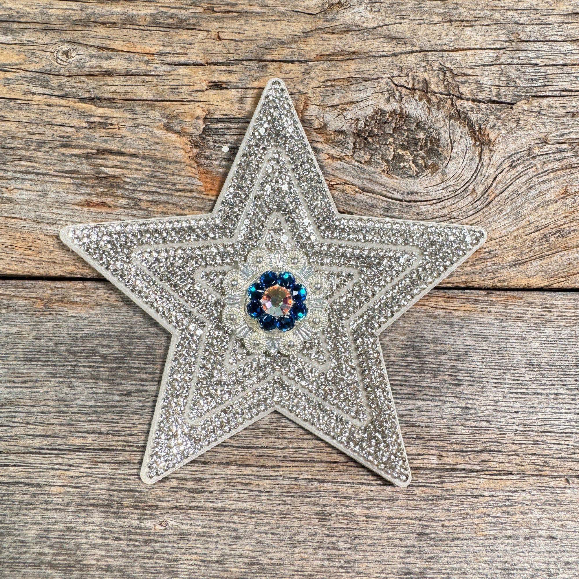 White Big Star Rhinestone Rosette - Assorted Conchos