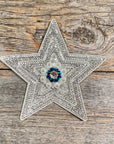 White Big Star Rhinestone Rosette - Assorted Conchos