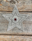 White Big Star Rhinestone Rosette - Assorted Conchos