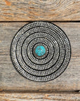 Black Clear Circle Rhinestone Rosette - Assorted Conchos