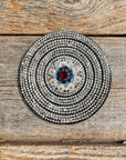 Black Clear Circle Rhinestone Rosette - Assorted Conchos