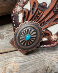 Bronc Noseband With Turquoise Conchos 